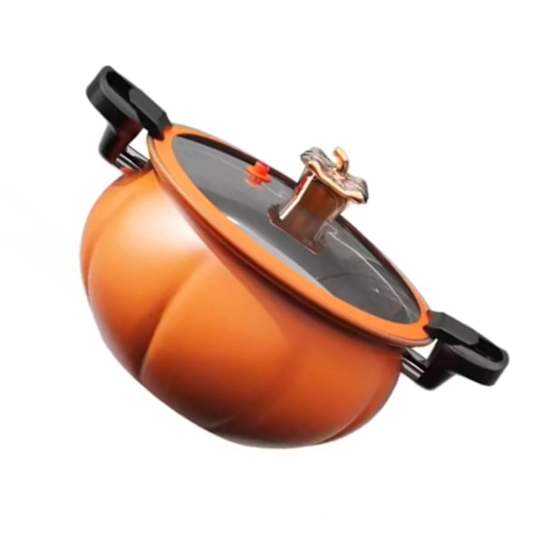 Medicinsk stensuppepotte med stor kapacitet, fremragende forsegling, gryde med anti-skoldning, silikoneovertræk, multifunktionel gryde, orange, 24 cm/9,4 tommer