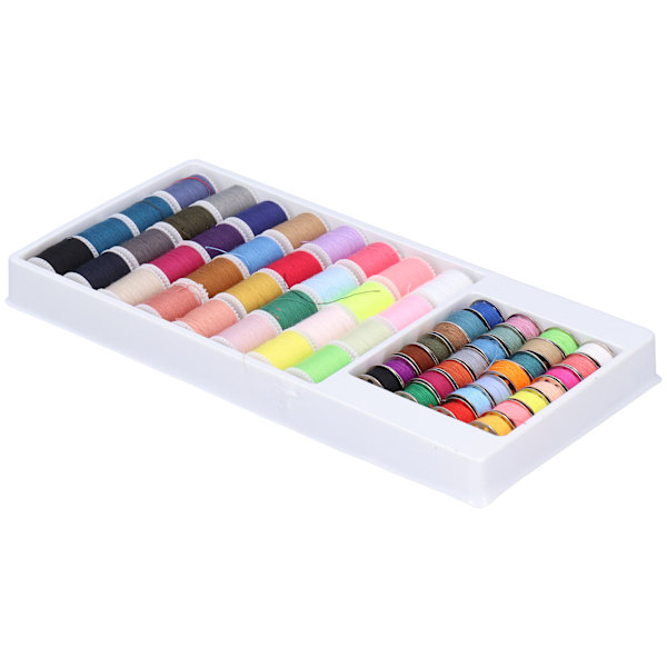 Sytråd Farge Bunn 32Pcs Spole Tråd 28Pcs Metall Bobbin Tråd Husholdningstilbehør