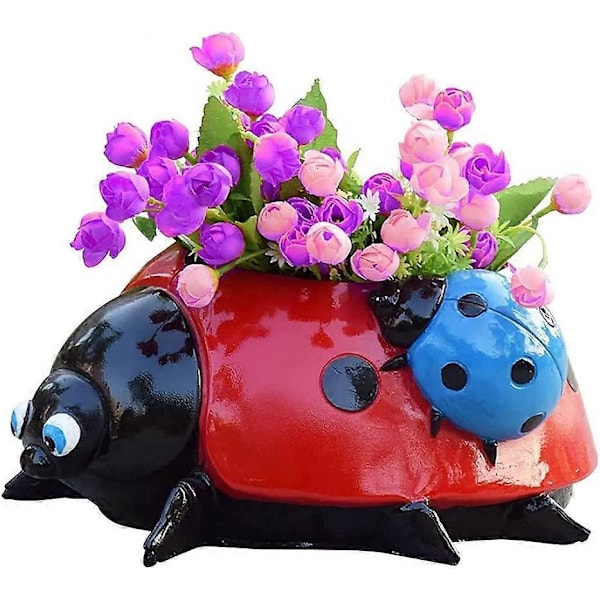 Ladybug Plantepotte, Tegneserieformet Mariehøne Plantekasse Dekorativ Sukkulentepotte Have Bonsai
