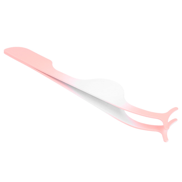 Rostfritt stål lösögonfransar Applikator Bärbar lösögonfransar Pincett Clip Makeup ToolGradient Orange