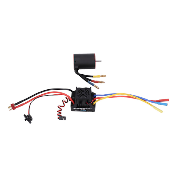 RC 3650 2300KV Borstlös Motor 80A ESC Combo Vattentät med 4mm Bananplugg Hållare för 1/8 1/10 Fjärrkontroll Bil