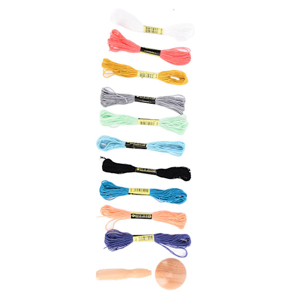 Broderigarn Set Verktyg Multifunktionell Färgglad Punchnål Broderikit