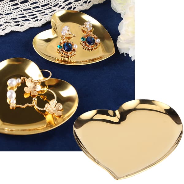 Nordisk stil hjärtformade ringar halsband smyckesdisplay bricka serveringsfat heminredning