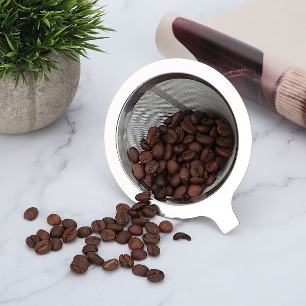 Rostfritt stål hushålls kaffefilterkopp Kaffedroppfilterverktyg