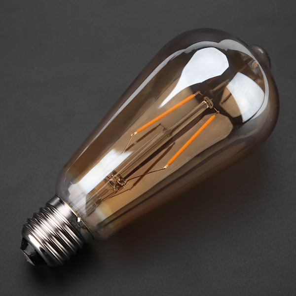 E27 Brun Glas Retro LED-lampa Glödlampa Belysning Dekoration för Kaffehus 2W
