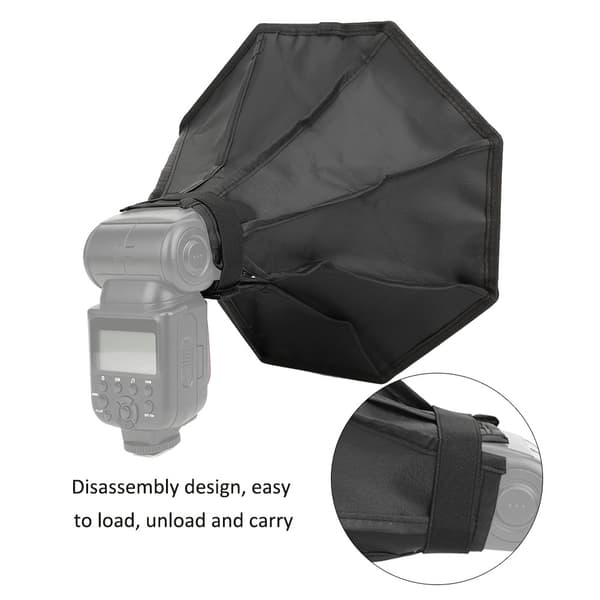Kompakt 30 cm ottekantet softbox til nærbilledfotografering og belysning