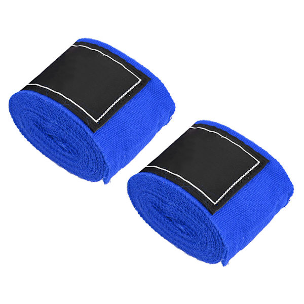 2 stk 2,5 m elastisk rem boksning Sanda Muay Thai MMA Taekwondo Bandage Håndbind (blå)