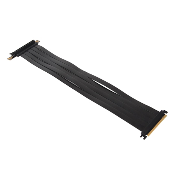 PCIE 4.0 X16 Ekstremt fleksibel 180 graders høyhastighets GPU-forlengelseskort Riser-kabel for RX6900XT RX6800XT RTX3090ti Svart 40cm/15.75in