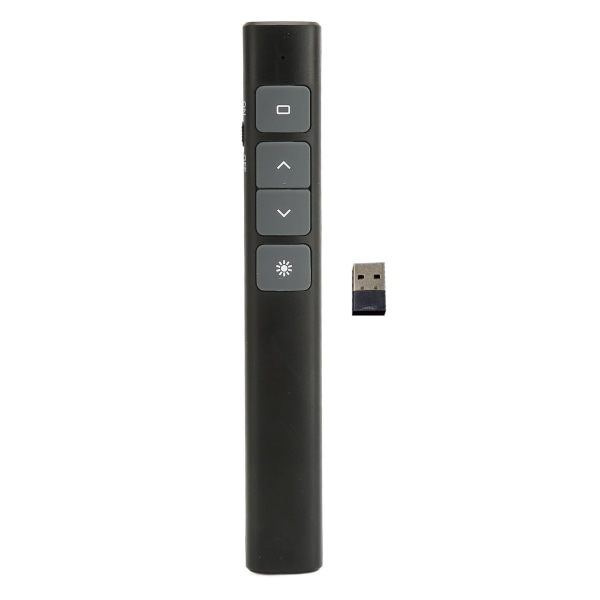 Presentasjon Clicker 2.4G RF-brikke ABS-silikonknapper Bærbar Plug and Play trådløs presentatørfjernkontroll for kontor