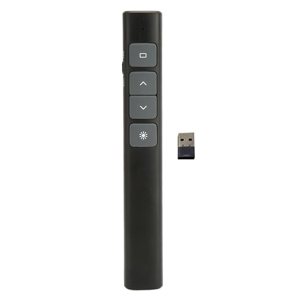 Presentasjonsklikker 2.4G RF-brikke ABS Silikonknapper Bærbar Plug and Play Trådløs Presenterfjernkontroll for kontor