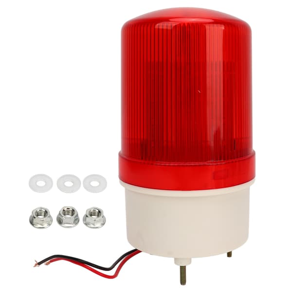 LED Roterende Strobe 120dB Lyd Lys Alarm ABS IP54 Advarselslampe til Indendørs Udendørs 24V