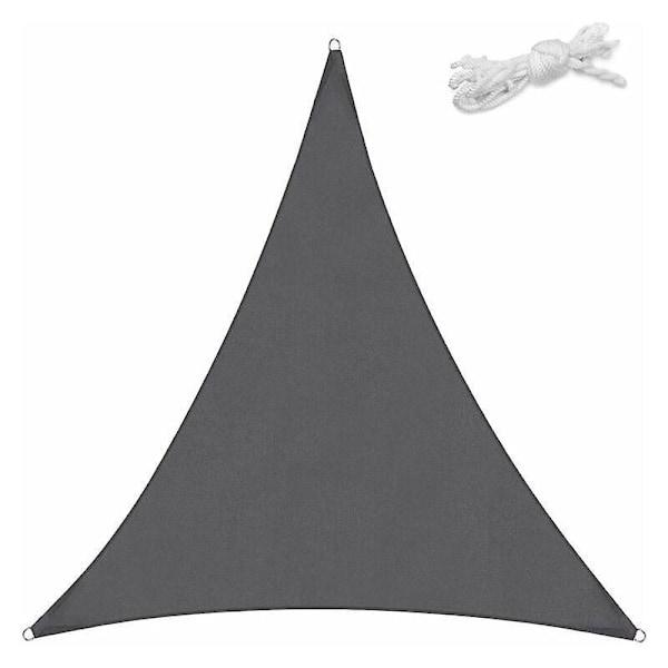 Triangulärt Solsegel Grått Solskydd 444m Trädgård Anti-UV Solsegel Solskydd Solnät