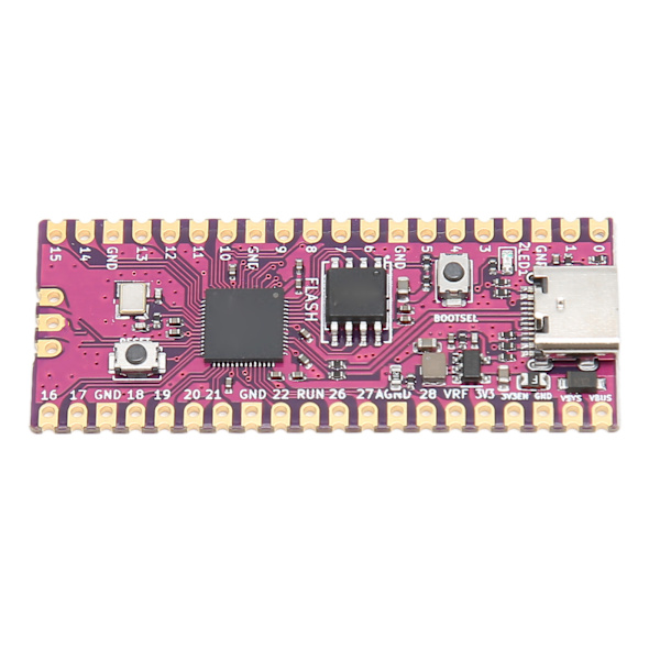 RPi RP2040 Pico Board Dual Core ARM Cortex M0+ -prosessorille, vähän power kuluttava joustava mikroohjainkortti