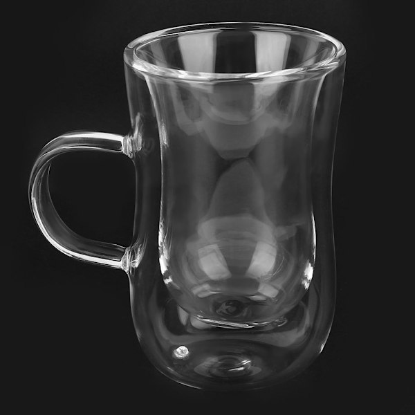 Dubbelväggig glas klar anti-skållning kaffe öl mjölk mugg kopp