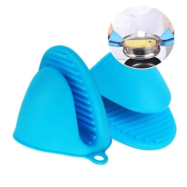 Varmebestandige Silikon Mini Ovn Handsker - Skridsikker Kogehandsker, Pinch Grips, Grydeholder