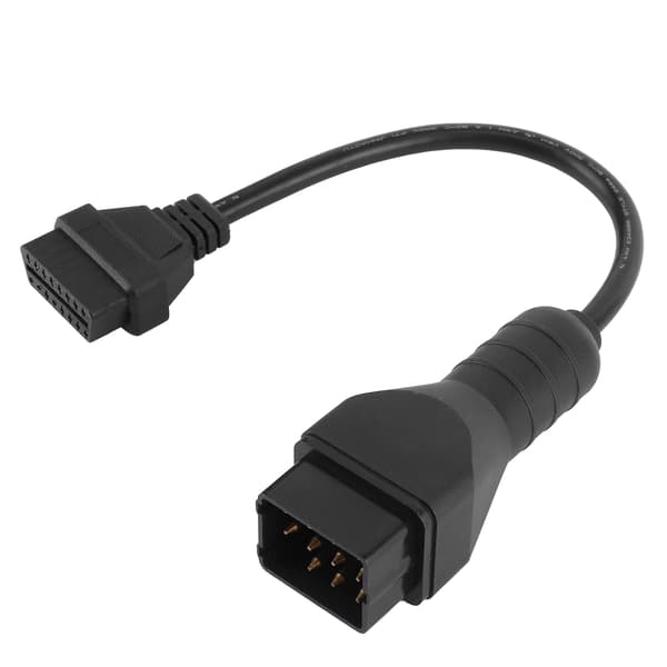 Diagnostisk Kabel OBD2 Kontakt 12 Pin til 16 Pin Adapter Biltilbehør Forlengelse