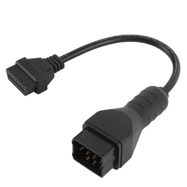 Diagnostisk kabel OBD2-stik 12-benet til 16-benet adapter biltilbehør forlængerledning