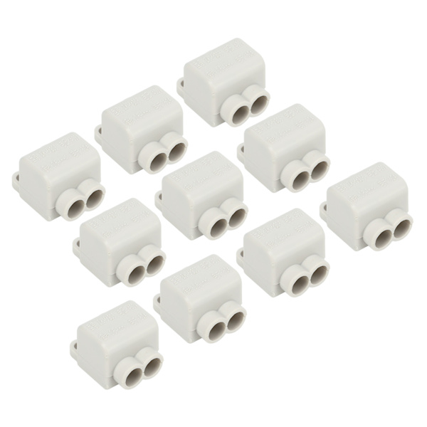 10 kpl 60A 400V pikaliitinkaapelin liitin Yksi in kaksi ulos Sähköjohdotus Inline liitoslohkot 0,5–6 mm² johdoille