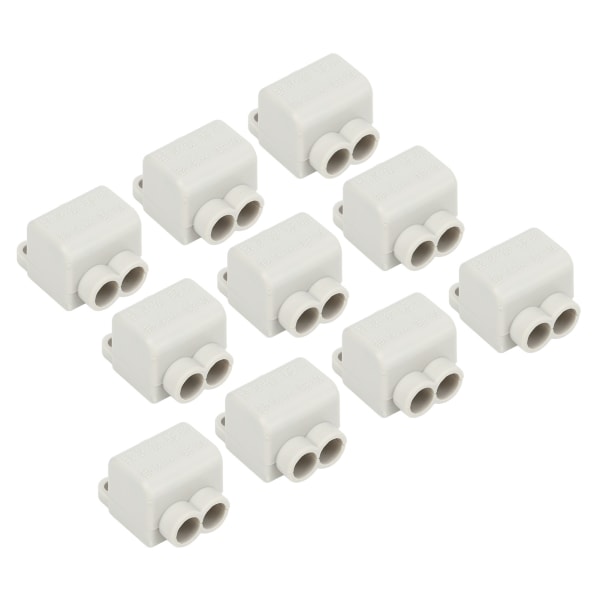10 st 60A 400V snabbkopplingskabel Terminal One In Two Out Elektriska ledningar Inline Junction Blocks för 0,5‑6mm² ledningar