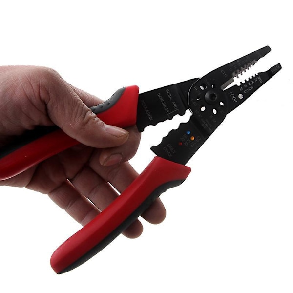 Professionel 8 Tommer Trådstripper Cutter Crimper Multifunktionelt Håndværktøj til Elektrisk Ledninger