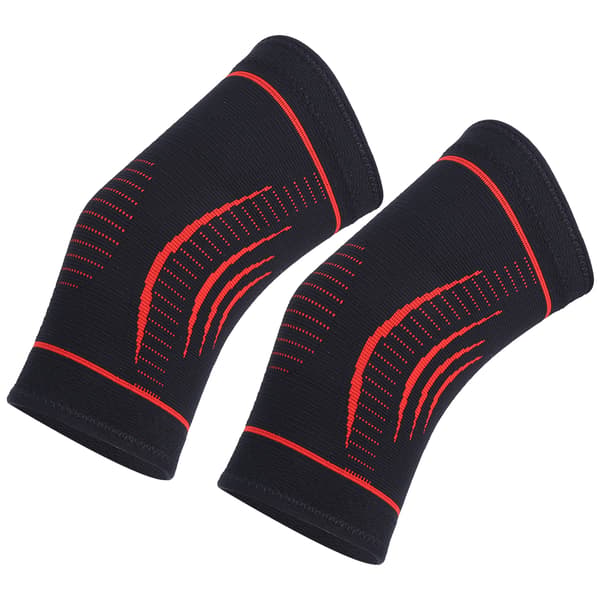 2 st Unisex Nylon Stickade Knäskydd Andningsbara Alla Sidor Håll Varma Löpning Sport Knäskydd Röd S