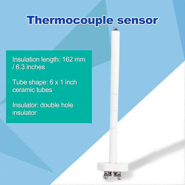 Högtemperatur K-typ Termoelementsensor kompatibel med Keramisk Ugn 2372 Fahrenheit 1300 Grader -B119