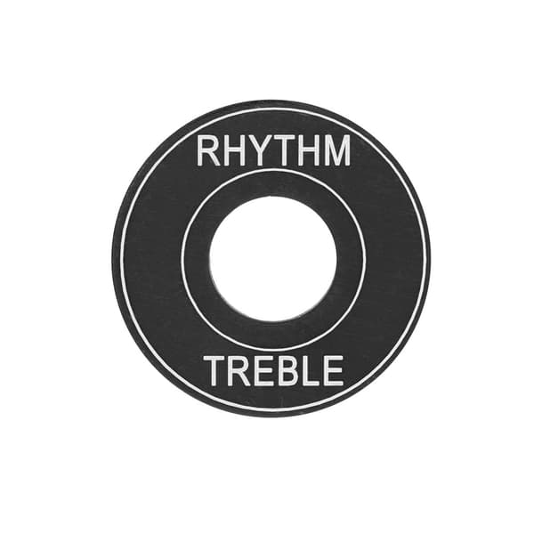 Växlingsplatta i aluminium Rhythm Treble Washer Ring för LP EPI elgitarr (svart)