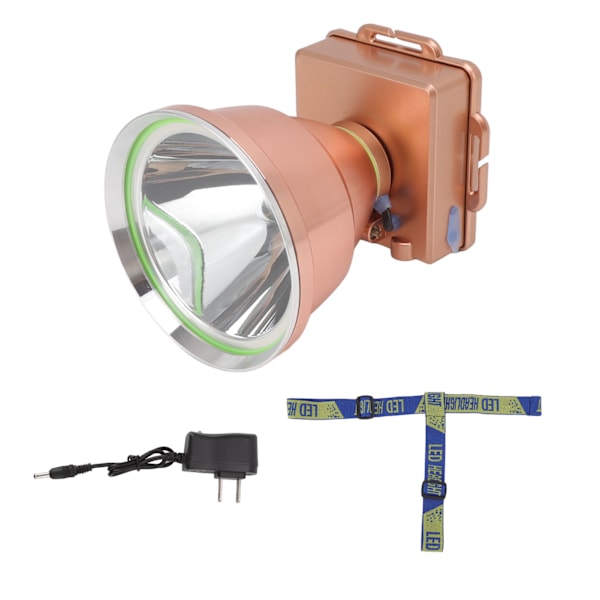 LED-otsalamppu, tehokas valokeila, USB-lataus, 4800 mAh, kaivosvalaisin yökalastukseen, US 110-240 V