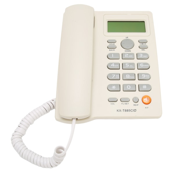 Kablet telefon med opkalds-ID Hurtigopkald Mute-funktion Desktop fastnettelefon Håndfri opkald Telefon Fastnet til Hotel White