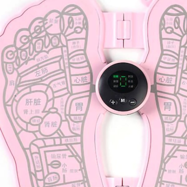 Hopfällbar fotmassageapparat Automatisk intelligens 6 lägen 9 växlar EMS elektrisk fotmassageapparat rosa