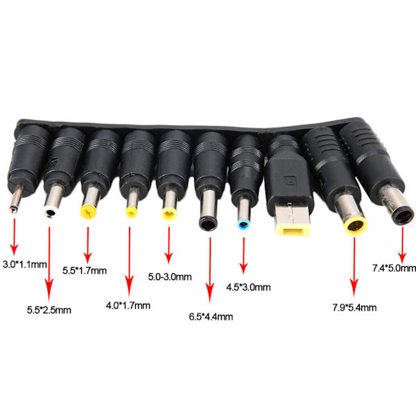 10 kpl DC 5,5 mm universal monitoiminen kannettava kannettavan tietokoneen power laturin sovittimen liitin