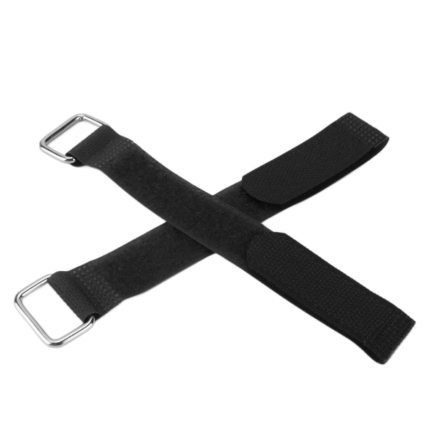 2 stk Fastgørelsesstropper Nylon 20x200mm Justerbar Elastisk Cykel Fast Organizer BælteSort