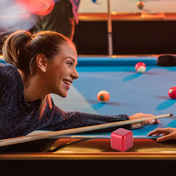 Bærbar mini-køspids kridtholder i aluminium Billiardpoolkridt Bæretaske (rød)