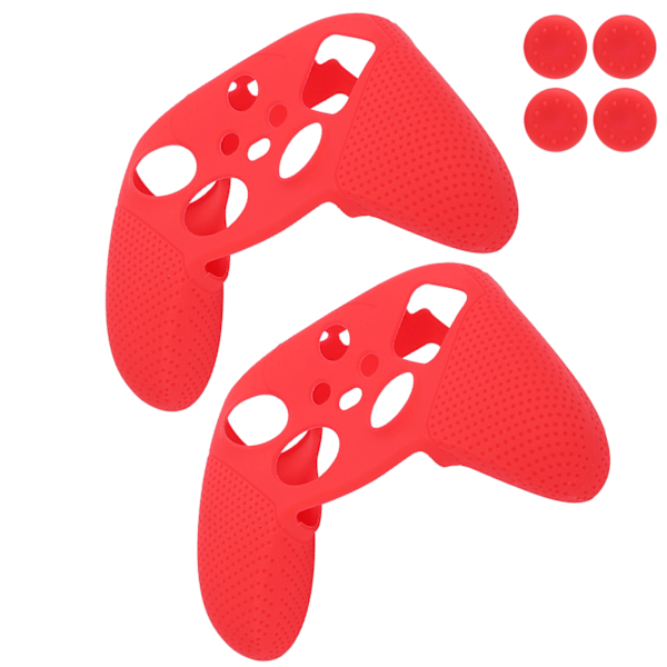 2 stk Antiskid Silikon Spillkonsoll Beskyttelse Gamepad Håndtakgrep for Xbox Series S X(Rød )