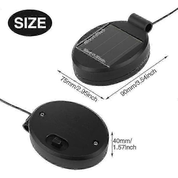 4-pack Solcell LED-ljus Ersättningsdel Toppanel, Solpanel Lykta Lock Lampa Tillbehör
