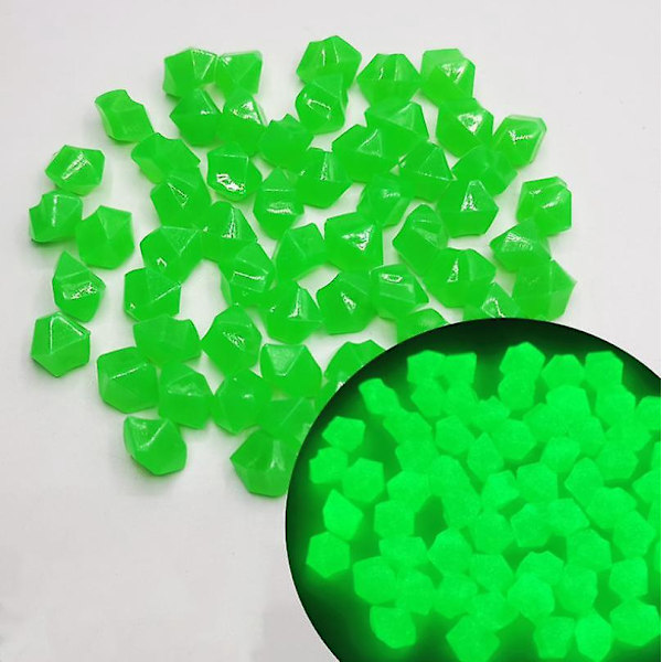 Akvarielandscaping Resin Luminous Stenar - Grön 14*11mm