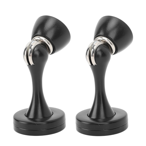 2 stk magnetisk dørstopper svart dørstopper sinklegering ripebestandig enkel installasjon dørstopper for soverom bad