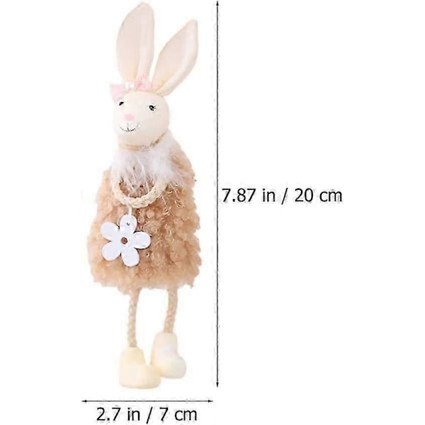 4 Påskhare Ornament Påskträd Ornament för Vår Påskfest Tillbehör