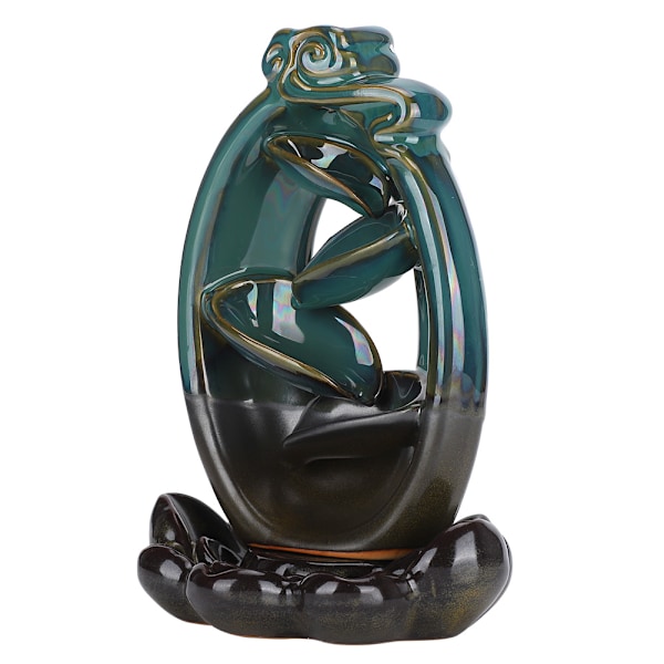 Keramisk Tilbageflow Røgelse Brænder Tilbage Løb Lotus Base Holder Aromaterapi Ornamenter Hjem Indretning