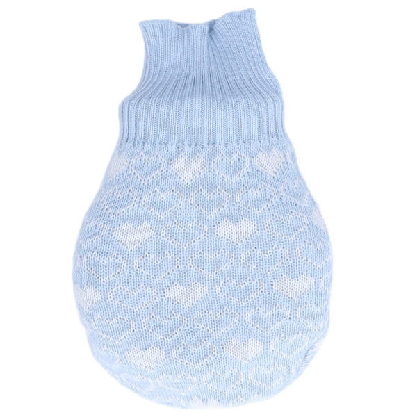 Eksplosjonssikker varmtvannsflaskepose i silikon med strikketrekk for familieliv 245 ml blå