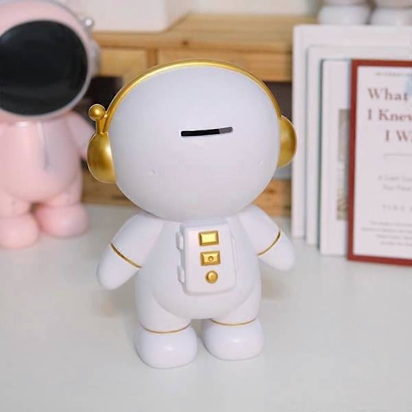 Astronaut Spargris Myntbank Rymdman Spargris Astronaut Figurin Dekor Skrivbords Skulptur Staty