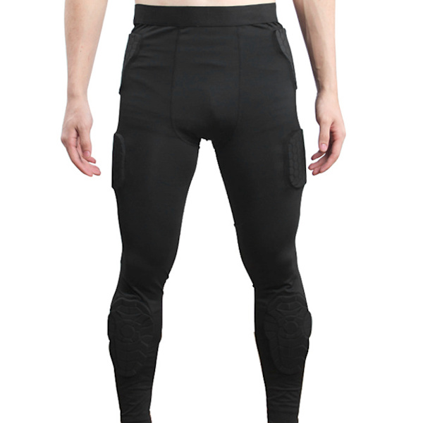 Beskyttelsesutstyr Fotball Anti Knock Bukser Lange bukser Cellular Antikollisjon Fitness Sport Keeper Sport Bukser(L)