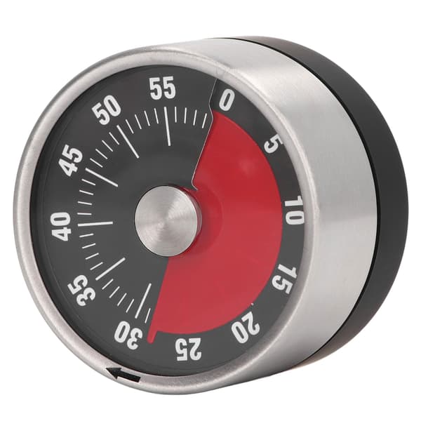 Magnetisk timer magnetdesign rustfritt stål 70db varsel høy nøyaktighet visuell timer for kjøkken matlaging ledelse svart