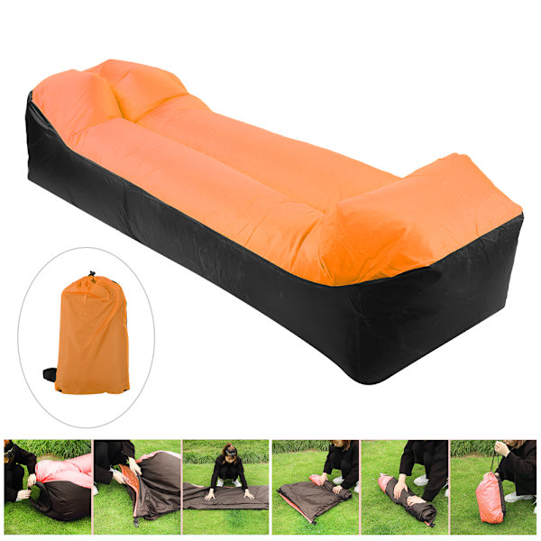 Udendørs oppustelig sofa ultralet strand camping rejse sovepose luft seng liggestol oppustelig pude