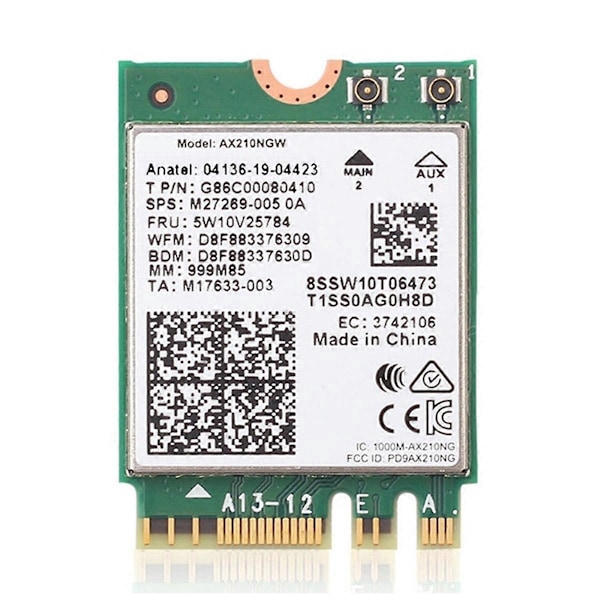 AX210NGW WIFI6E WiFi-kort 5374Mbps Tri-band 2.4G/5G/6G Bluetooth 5.2
