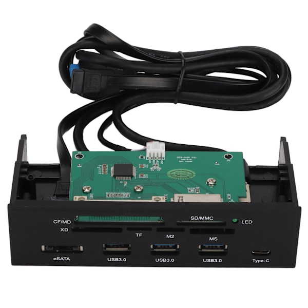 Strömdriven USB-hubb 5,25 tum God prestanda Fullt utrustad 5 Gbps bandbredd 11 platser Datortillbehör