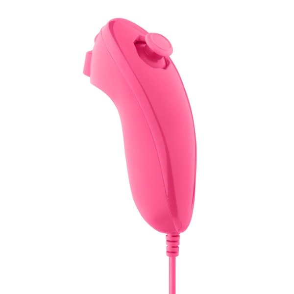 Buet spillhåndtak-kontroller Gamepad fjernkontroll for Nintendo Wii (rosa)