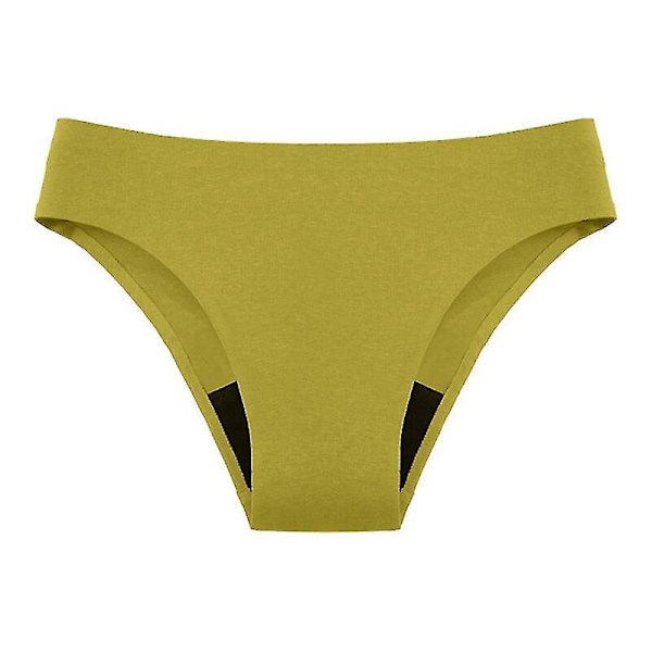 Leopard Bikini Period Swimsuit - Sömlös 4-lagers läckagesäker menstruationsbyxor M ljusgrön