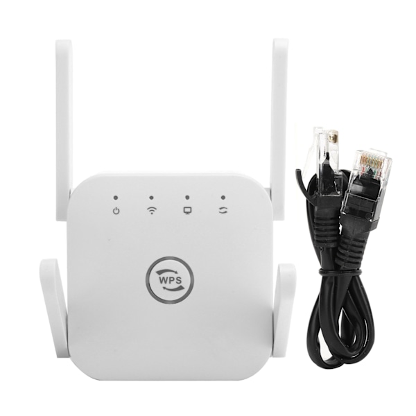 Trådlös Wifi Repeater Signalförstärkare Räckviddsförlängare Datortillbehör AC 110-240V Vit EU-kontakt