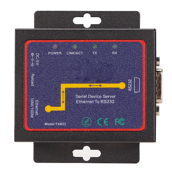 RS232-RJ45-muunnin 10/100M datanopeudella 300 bps - 230400 bps -10℃ - 55℃ IP210-piirisarjalla Windows-järjestelmille